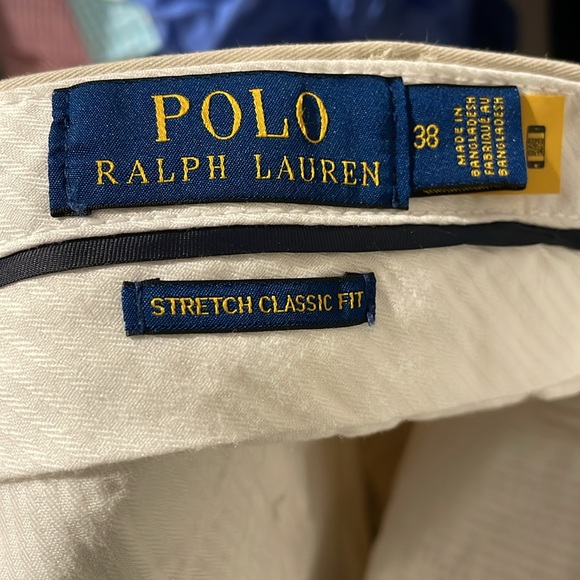 Polo Ralph Lauren Cream Stretch Classic Fit Pants - Picture 4 of 7